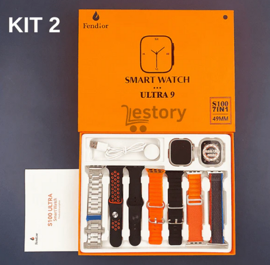 Kit  Luxuoso De Relógios Unissex Ultra9 Em Cores Diversas