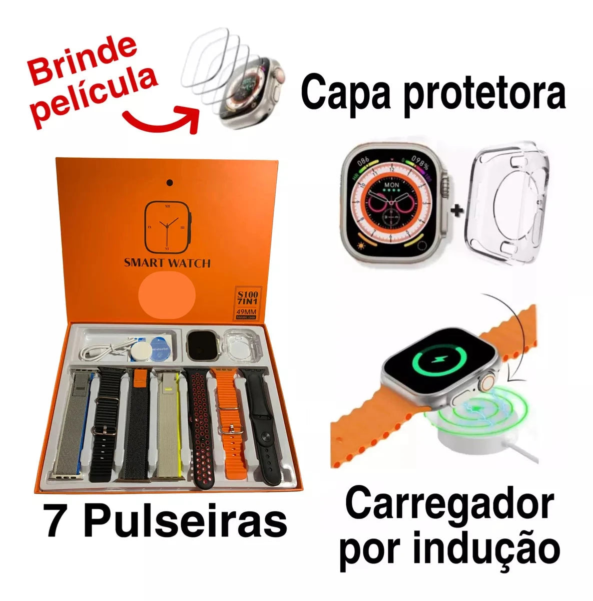 Kit  Luxuoso De Relógios Unissex Ultra9 Em Cores Diversas